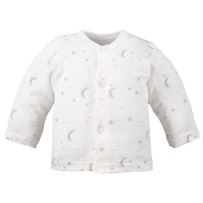Kaftan niemowlęcy z motywem gwiazdek ecru