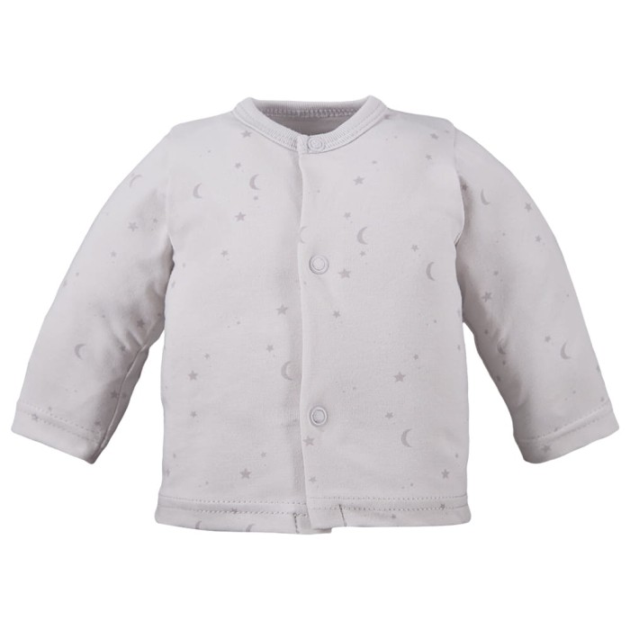 Kaftan niemowlęcy z motywem gwiazdek szary