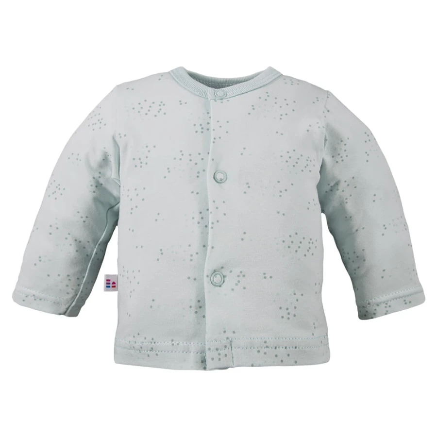 Kimono shirt with delicate print all over green