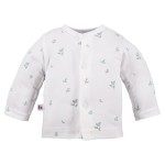 Kaftan niemowlęcy w listki biały