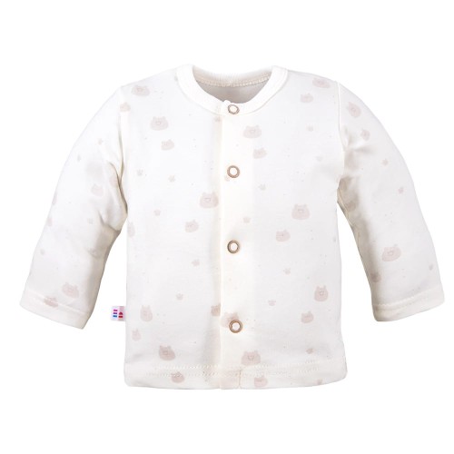 Kimono shirt with teddy bears pattern ecru