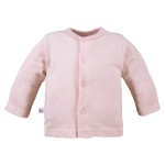 Kaftan niemowlęcy w kwiatuszki różowy