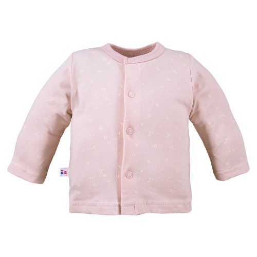 Kimono shirt with flower pattern pink