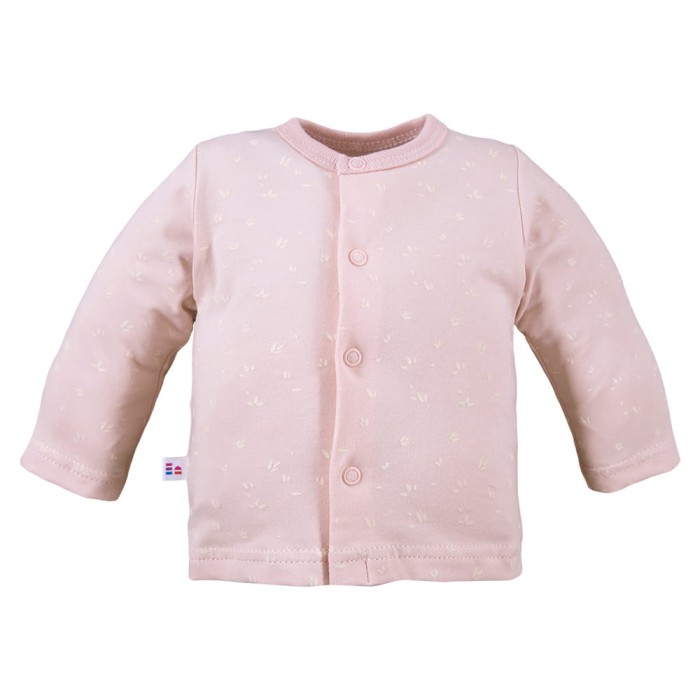 Kaftan niemowlęcy w kwiatuszki różowy