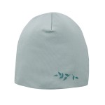 Baby hat with leaves pattern green