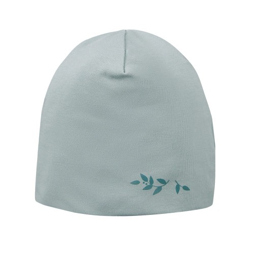 Baby hat with leaves pattern green