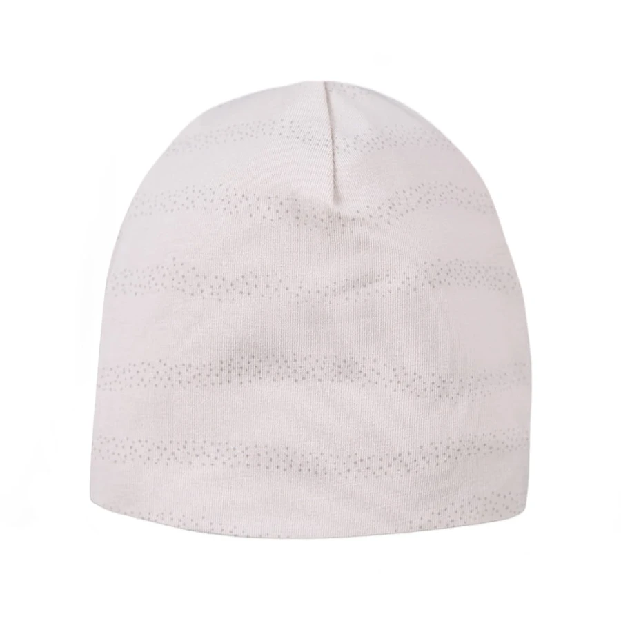 Baby hat with delicate print all over beige