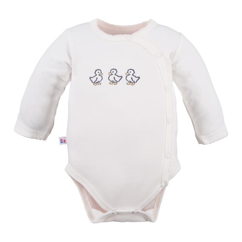 Cardigan bodysuit with duck pattern ecru