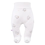 Joggers with feet with a stars pattern gray