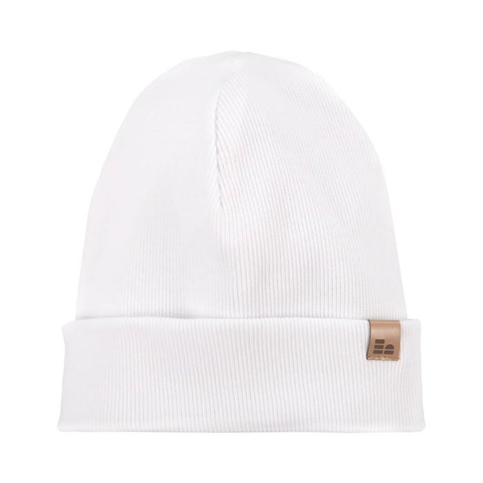 Pinstriped beanie white