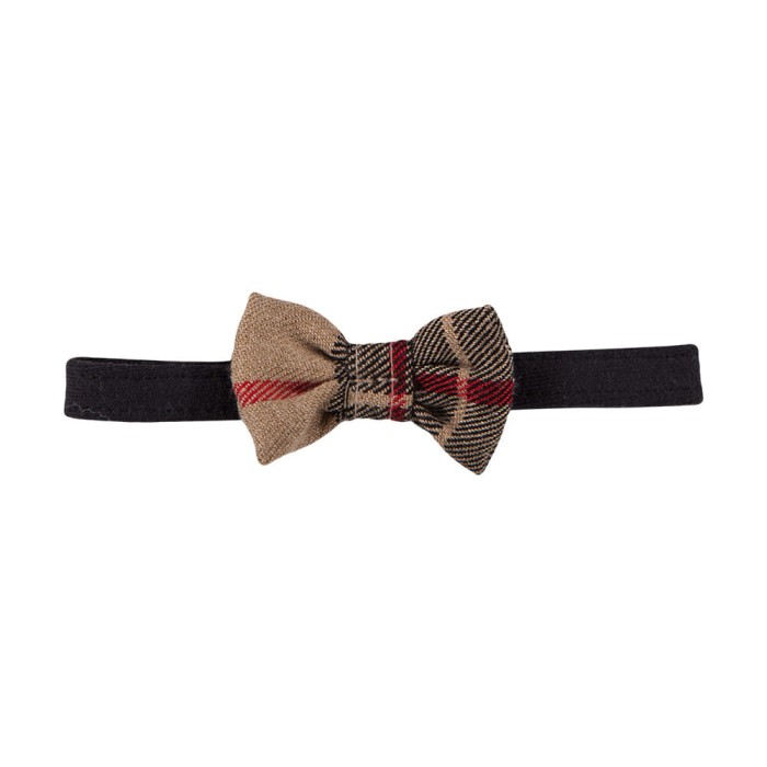 Mucha dziecięca elegancka w kratę beżowa