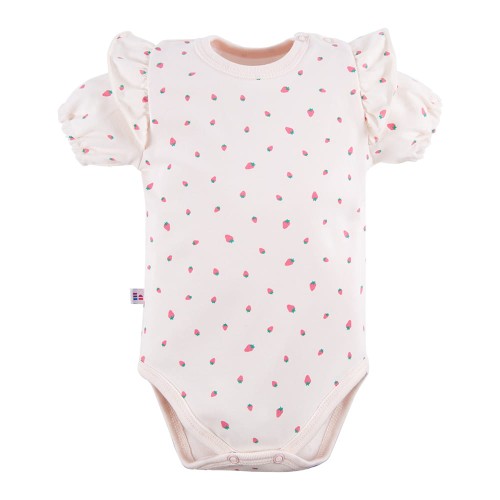 Bodysuit ecru with strawberry print