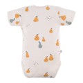 Body dziecięce kopertowe ecru w gruszki