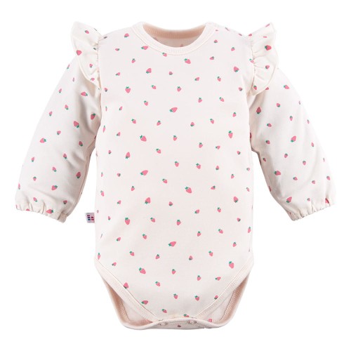 Bodysuit ecru with strawberry print
