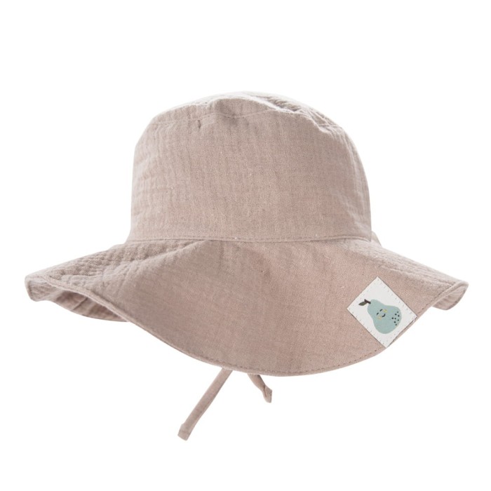 Baby hat muslin beige