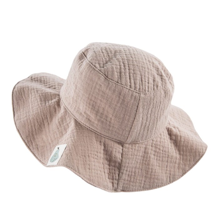 Baby hat muslin beige