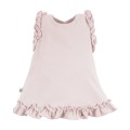 Dress with frills beige