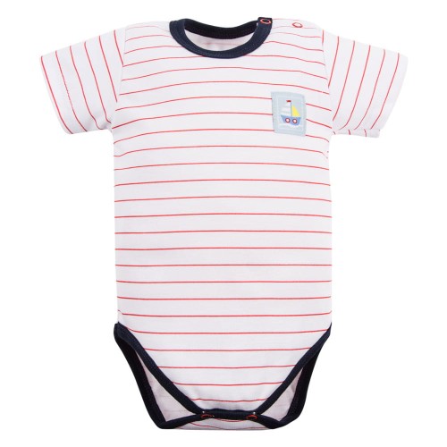Bodysuits striped white with blue badge