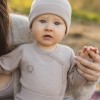 Body niemowlęce rozpinane merino beżowe