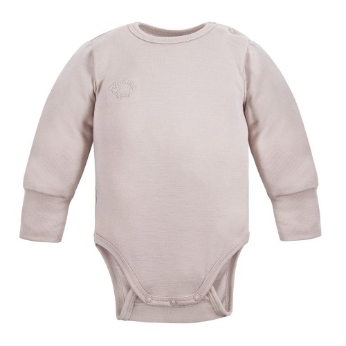 Baby body from merino wool beige