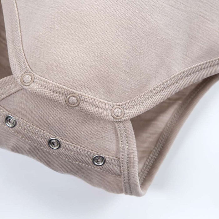 Baby body from merino wool beige