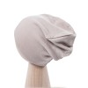 Beanie from merino wool beige