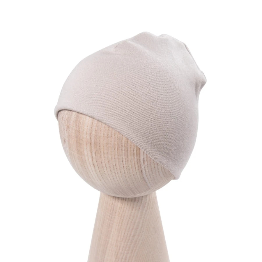 Baby beanie merino wool beige