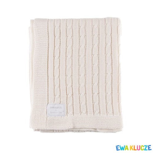 Bamboo blanket TRUE LOVE ecru 75x100