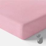 Waterproof frotte sheet pink
