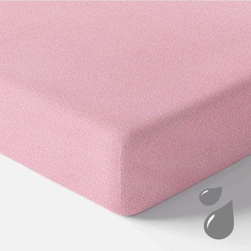 Waterproof frotte sheet pink