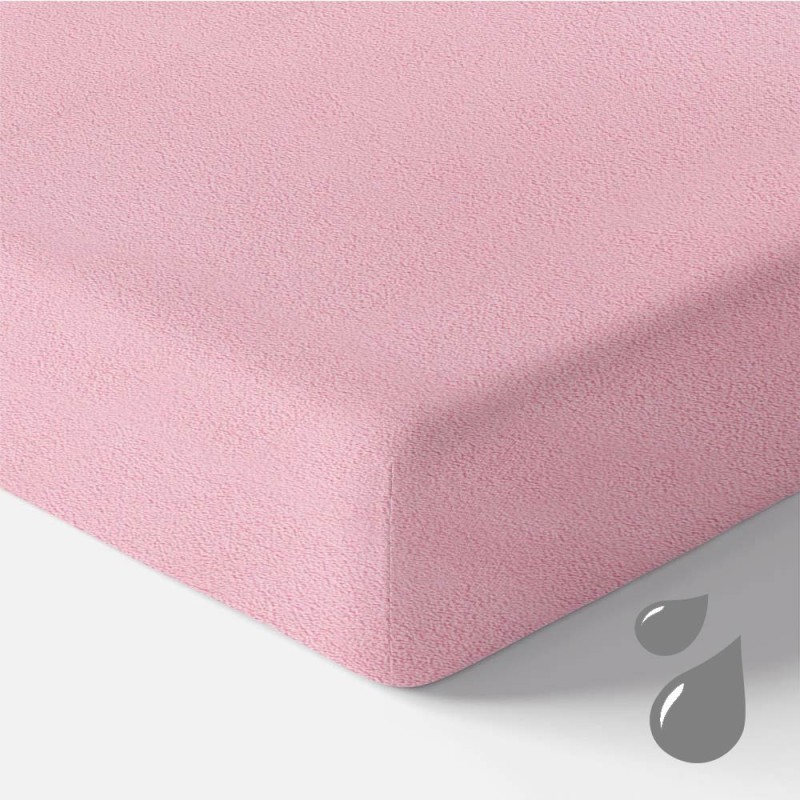 Waterproof frotte sheet pink