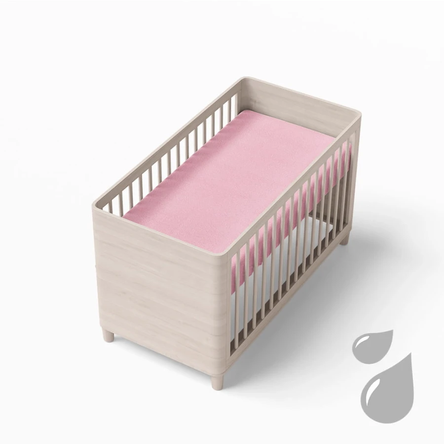 Waterproof frotte sheet pink
