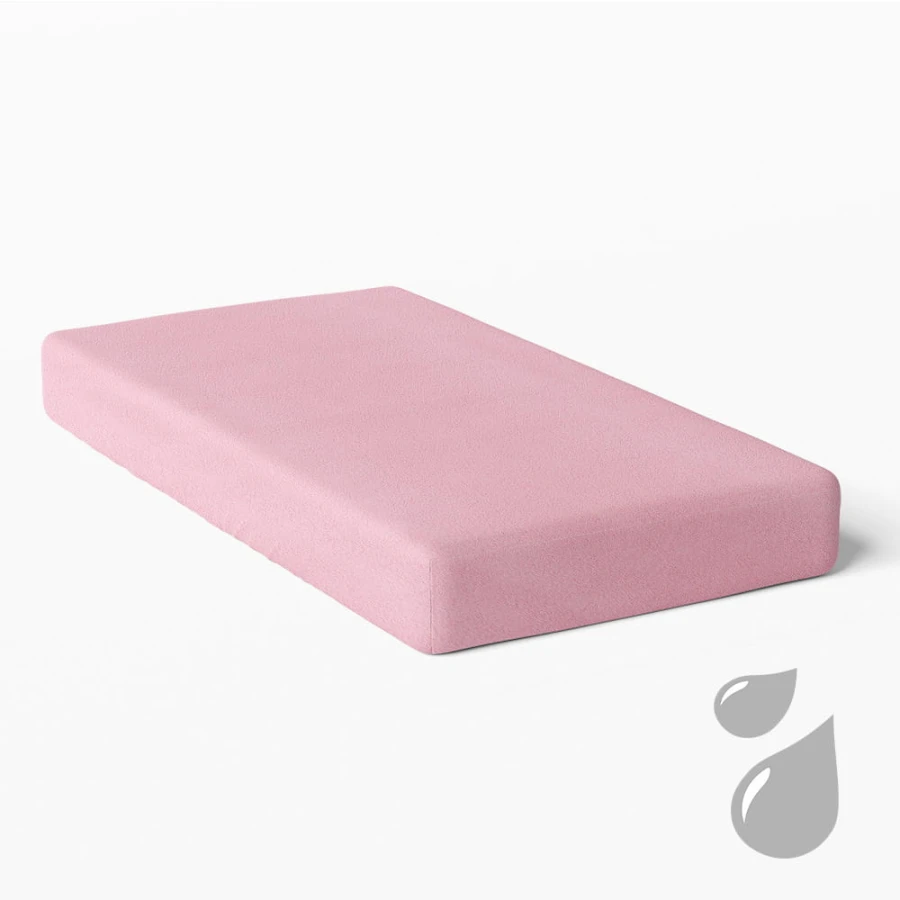 Waterproof frotte sheet pink