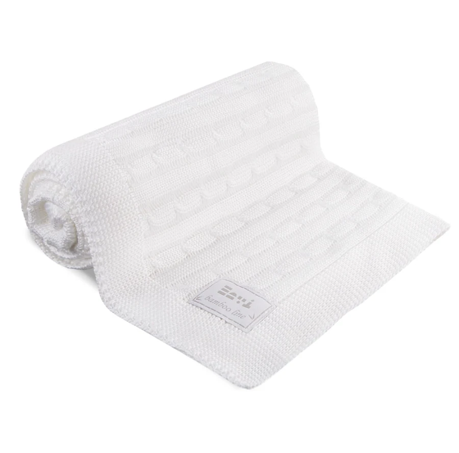 Bamboo blanket EEVI braid white