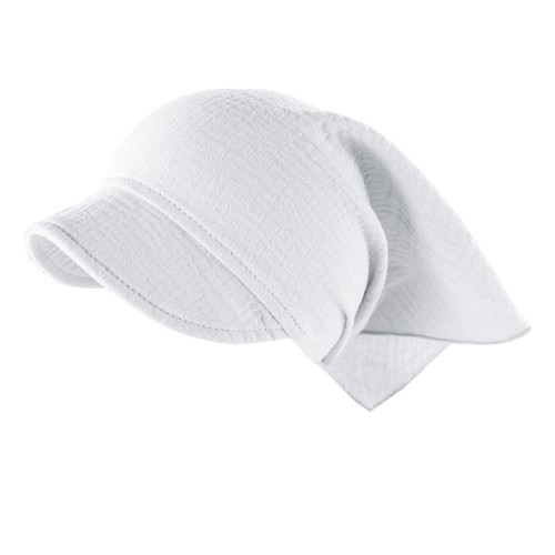 Muslin baby hat white