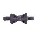 Elegant graphite plain baby bow tie