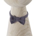 Elegant graphite plain baby bow tie