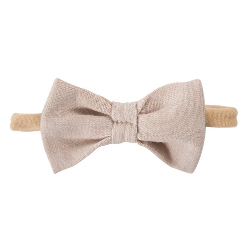 Headband with a bow beige