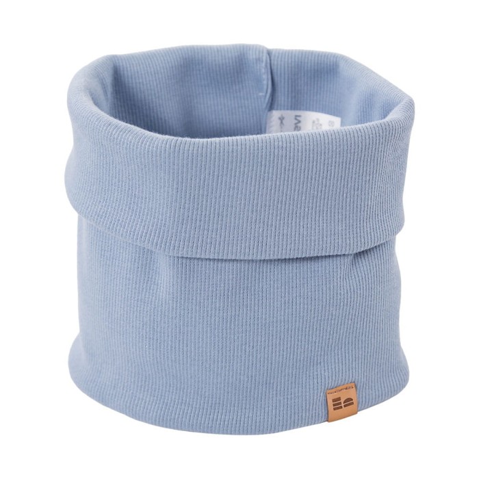 Blue ribbed kids neck warmer