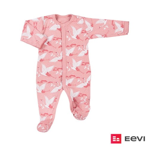 Sleepsuit SKY pink crane 062
