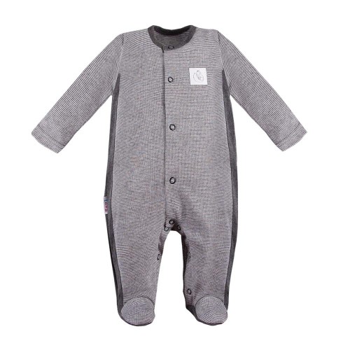 Sleepsuit striped UNIQUE dark gray  062