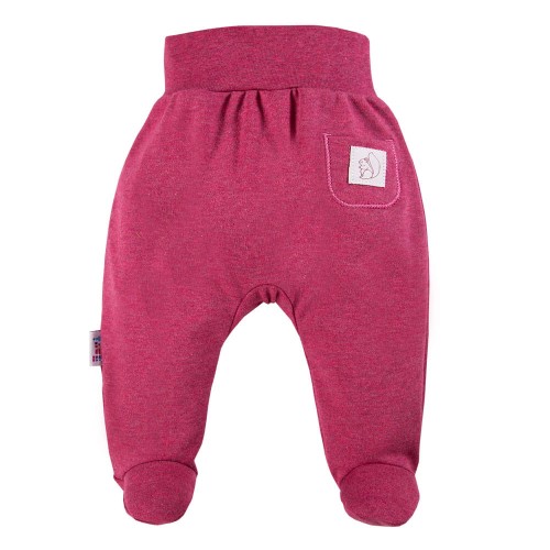 Joggers with feet UNIQUE dark pink 056